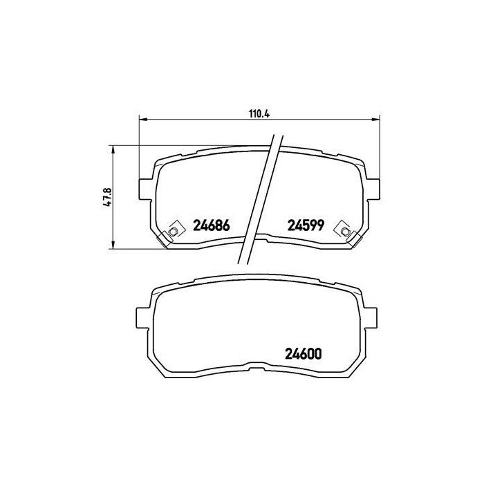 BREMBO Bremsbelagsatz, Scheibenbremse P30035