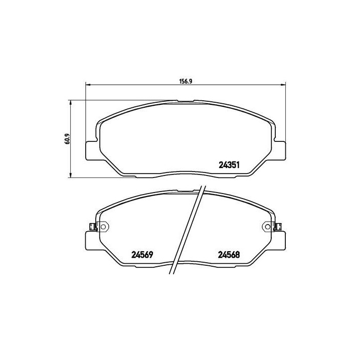 BREMBO Bremsbelagsatz, Scheibenbremse P30036