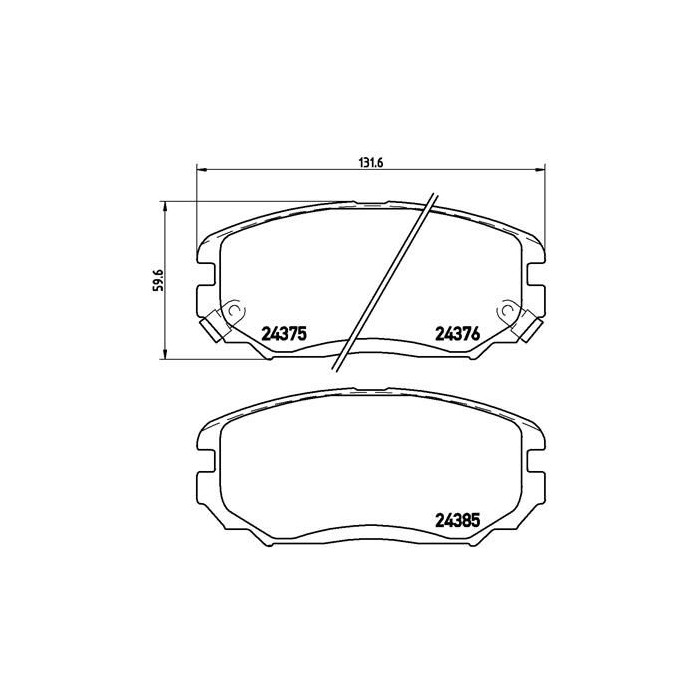 BREMBO Bremsbelagsatz, Scheibenbremse P30038