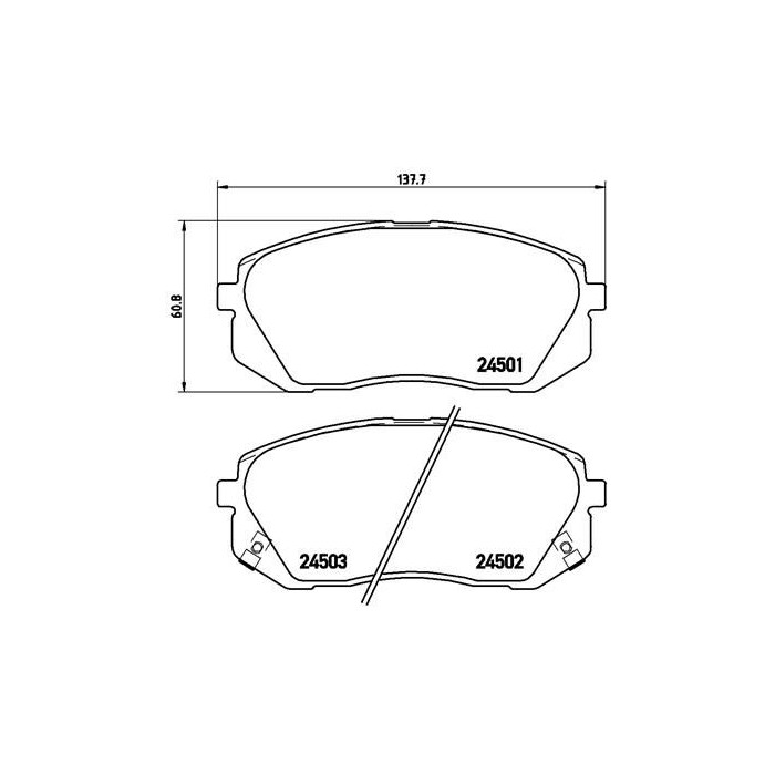 BREMBO Bremsbelagsatz, Scheibenbremse P30039