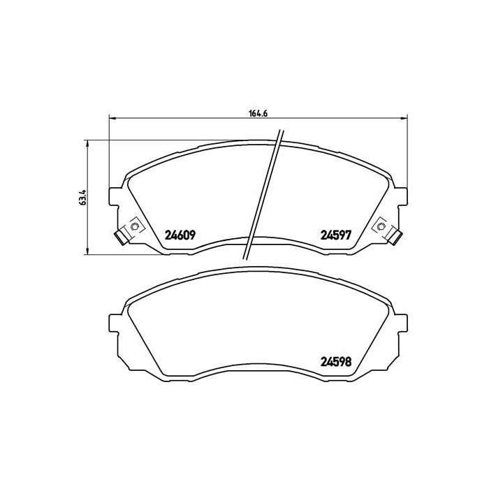 BREMBO Bremsbelagsatz, Scheibenbremse P30041