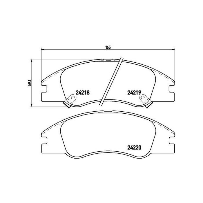 BREMBO Bremsbelagsatz, Scheibenbremse P30042