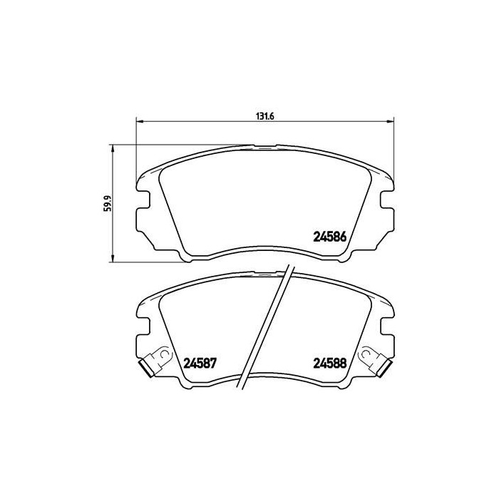 BREMBO Bremsbelagsatz, Scheibenbremse P30043