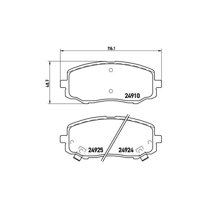 BREMBO Bremsbelagsatz, Scheibenbremse P30045