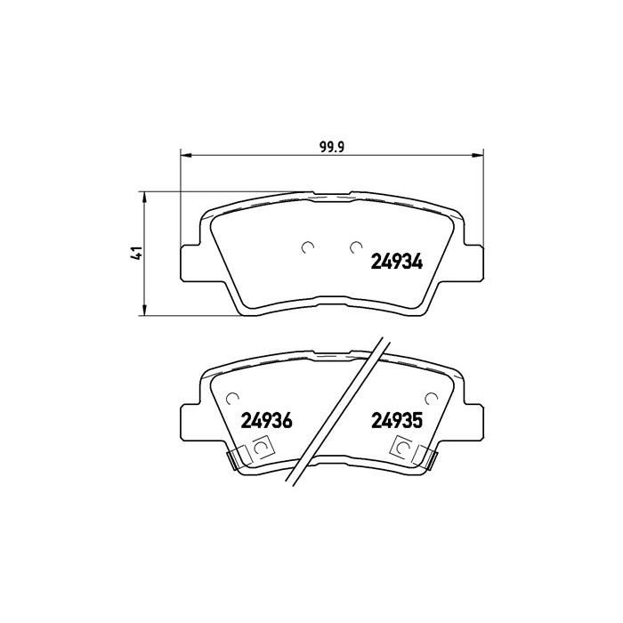 BREMBO Bremsbelagsatz, Scheibenbremse P30047
