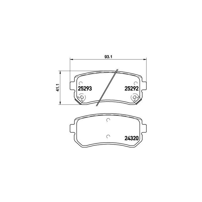 BREMBO Bremsbelagsatz, Scheibenbremse P30051