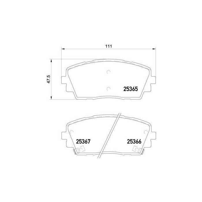 BREMBO Bremsbelagsatz, Scheibenbremse P30053
