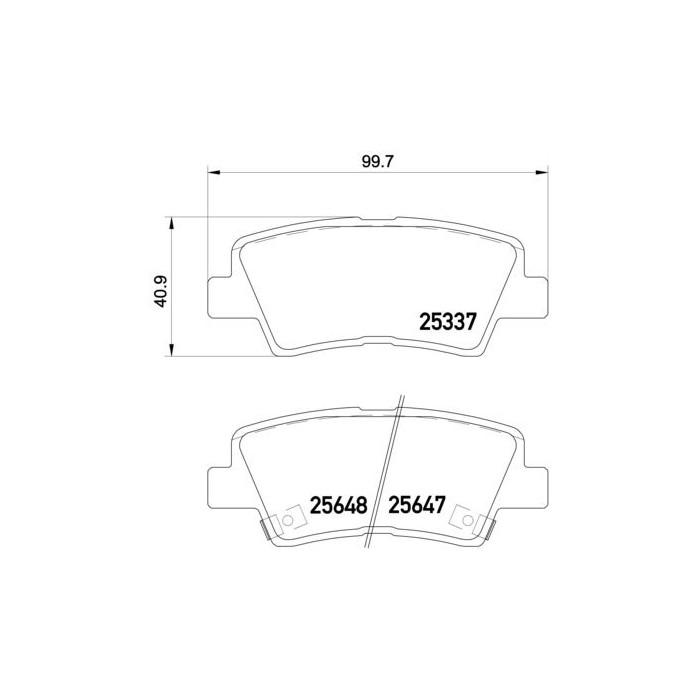 BREMBO Bremsbelagsatz, Scheibenbremse P30054