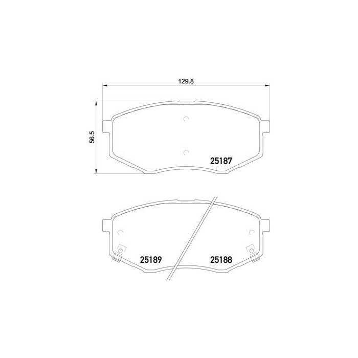 BREMBO Bremsbelagsatz, Scheibenbremse P30055