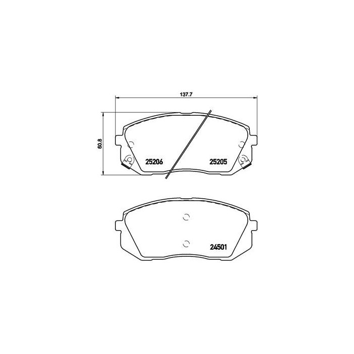 BREMBO Bremsbelagsatz, Scheibenbremse P30056