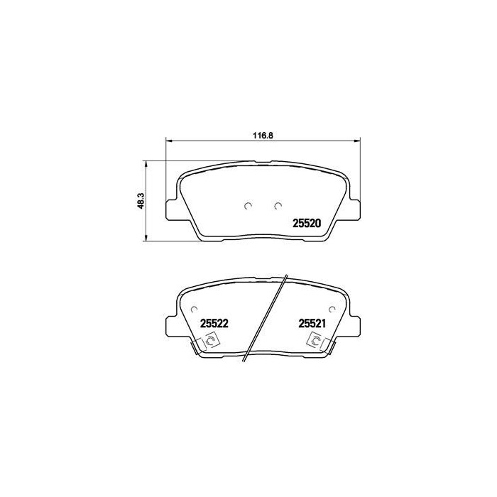 BREMBO Bremsbelagsatz, Scheibenbremse P30063