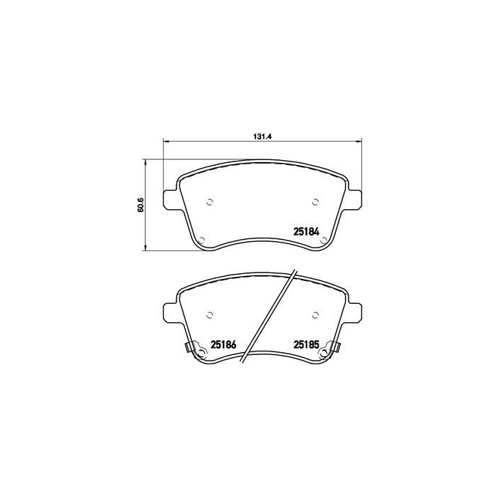 BREMBO Bremsbelagsatz, Scheibenbremse P30064
