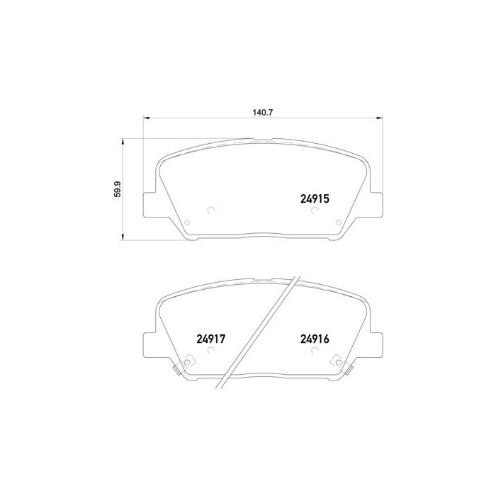 BREMBO Bremsbelagsatz, Scheibenbremse P30065