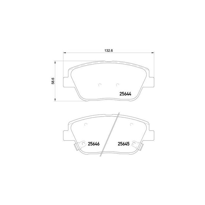 BREMBO Bremsbelagsatz, Scheibenbremse P30066