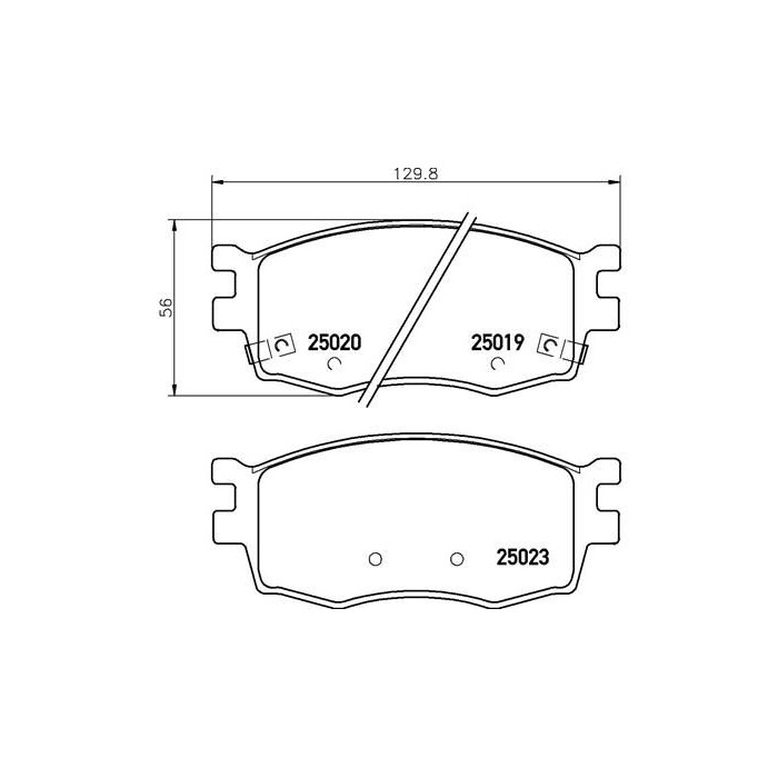 BREMBO Bremsbelagsatz, Scheibenbremse P30069