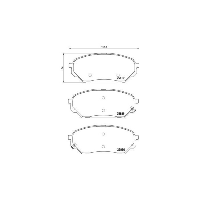 BREMBO Bremsbelagsatz, Scheibenbremse P30071