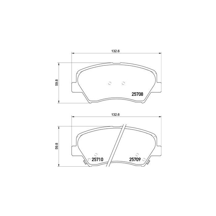 BREMBO Bremsbelagsatz, Scheibenbremse P30073
