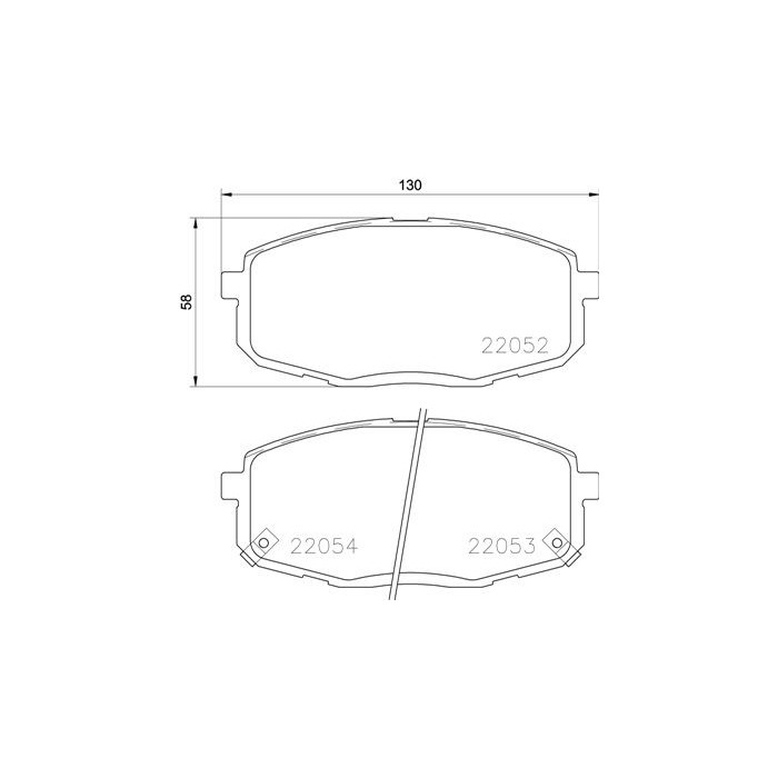 BREMBO Bremsbelagsatz, Scheibenbremse P30077
