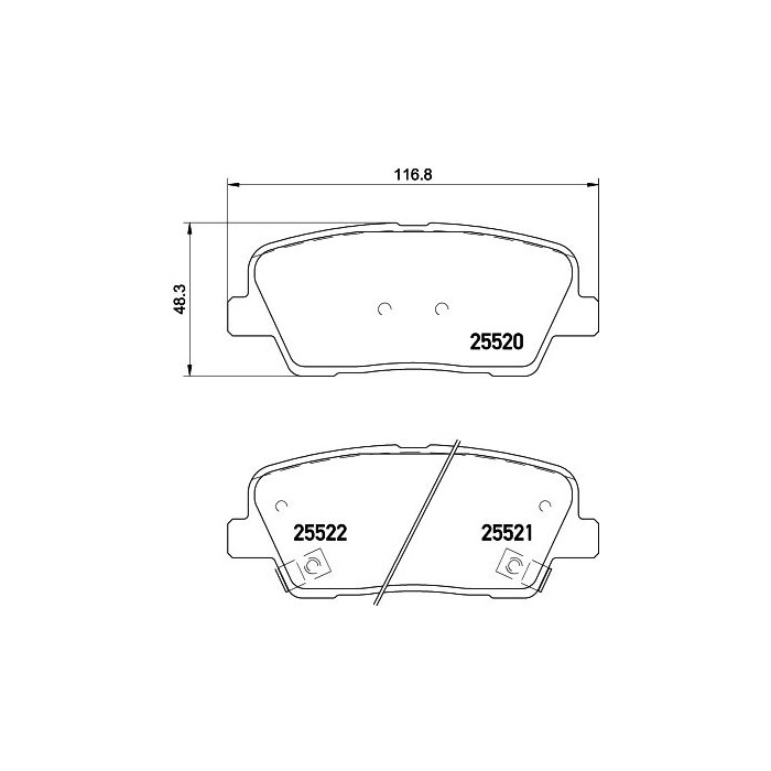 BREMBO Bremsbelagsatz, Scheibenbremse P30081