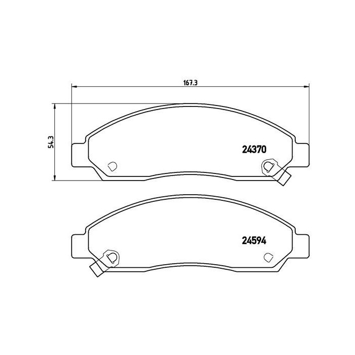 BREMBO Bremsbelagsatz, Scheibenbremse P34005