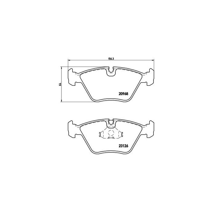 BREMBO Bremsbelagsatz, Scheibenbremse P36007