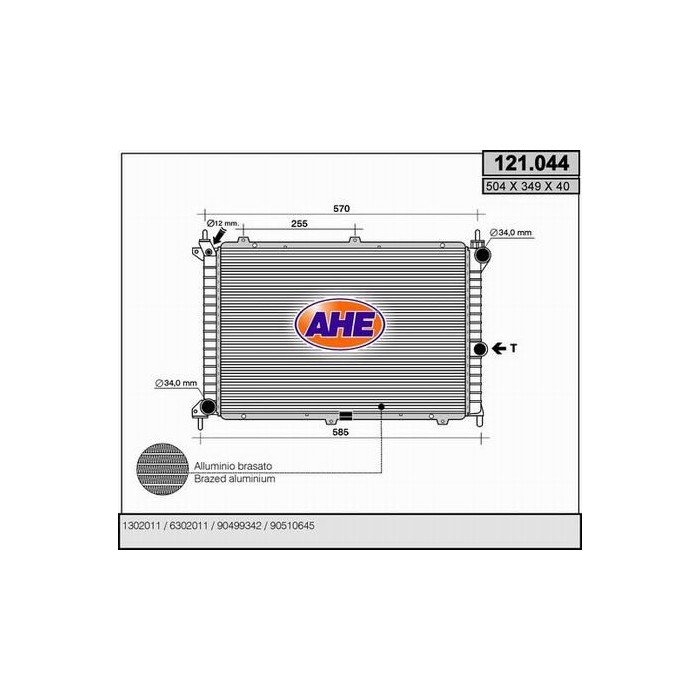 AHE Kühler, Motorkühlung 121.044