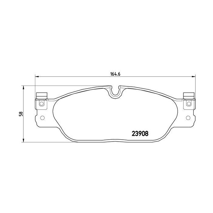 BREMBO Bremsbelagsatz, Scheibenbremse P36021