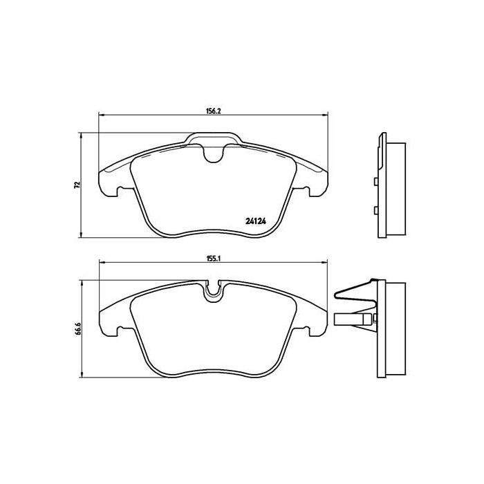 BREMBO Bremsbelagsatz, Scheibenbremse P36022