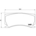 BREMBO Bremsbelagsatz, Scheibenbremse P36024