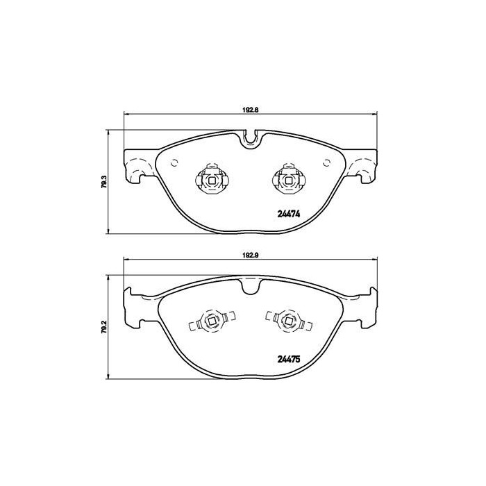 BREMBO Bremsbelagsatz, Scheibenbremse P36025