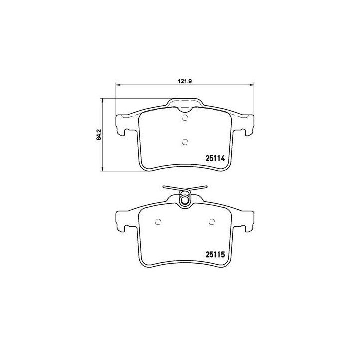 BREMBO Bremsbelagsatz, Scheibenbremse P36026