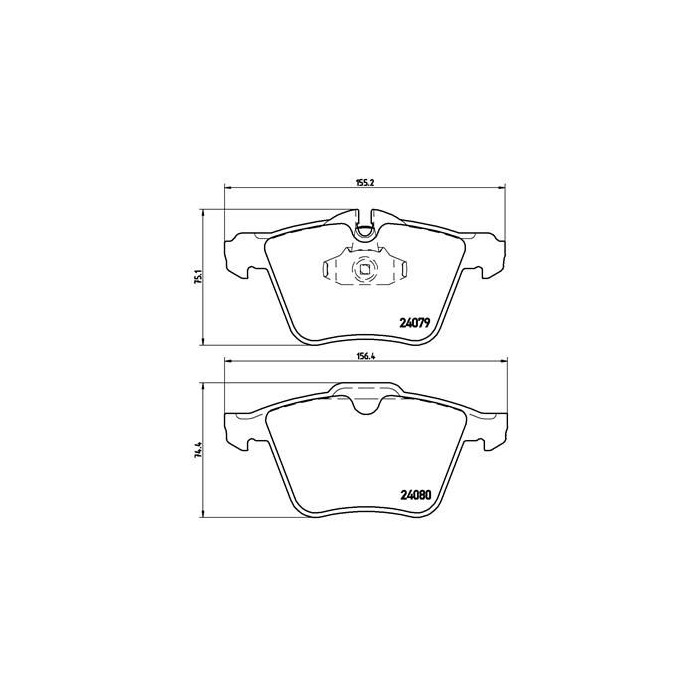 BREMBO Bremsbelagsatz, Scheibenbremse P36027