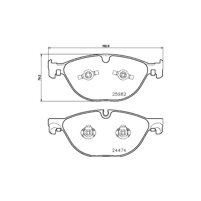 BREMBO Bremsbelagsatz, Scheibenbremse P36029