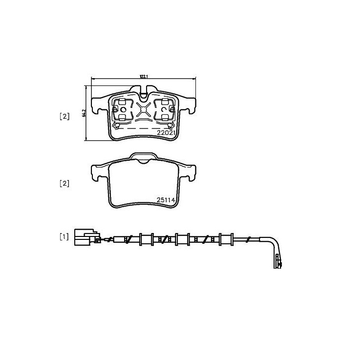 BREMBO Bremsbelagsatz, Scheibenbremse P36034