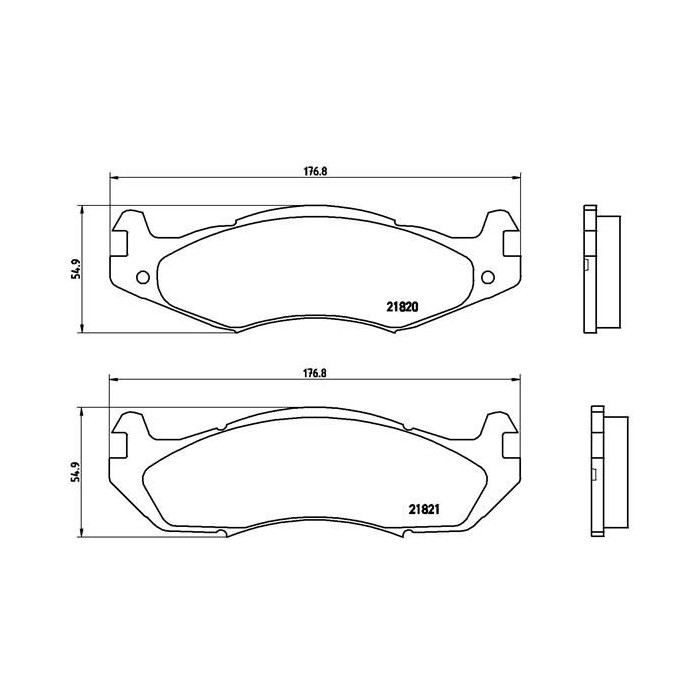 BREMBO Bremsbelagsatz, Scheibenbremse P37001