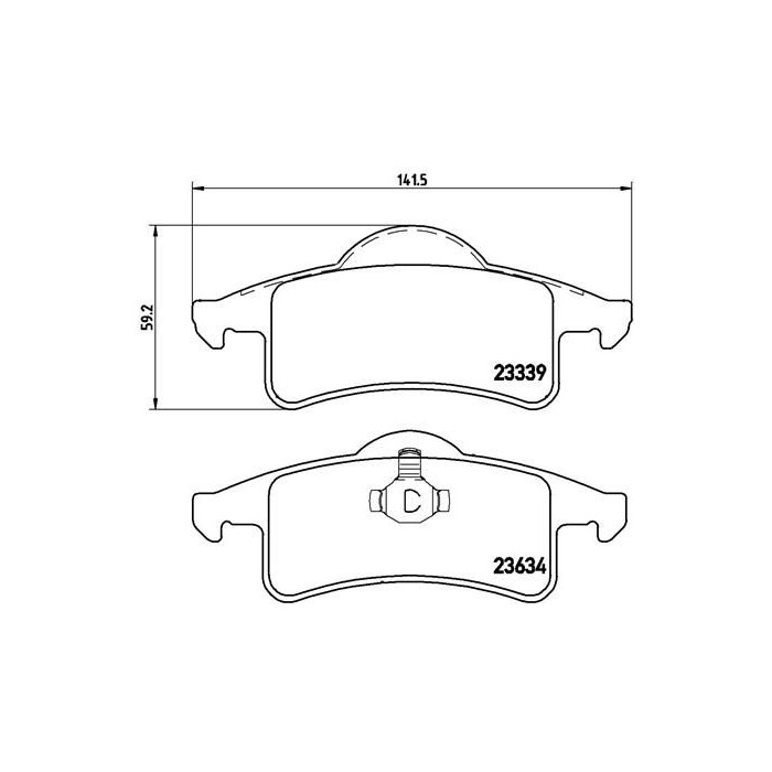 BREMBO Bremsbelagsatz, Scheibenbremse P37006