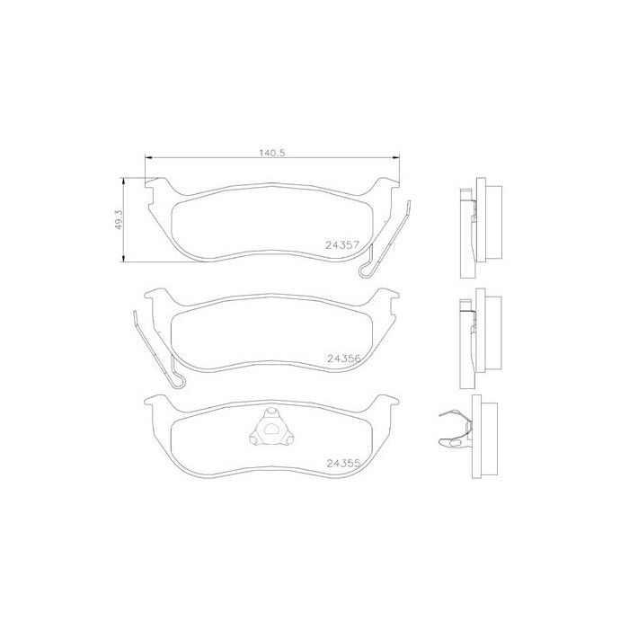 BREMBO Bremsbelagsatz, Scheibenbremse P37009