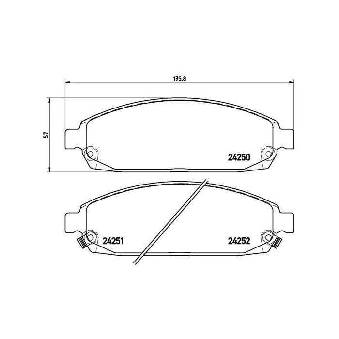 BREMBO Bremsbelagsatz, Scheibenbremse P37010