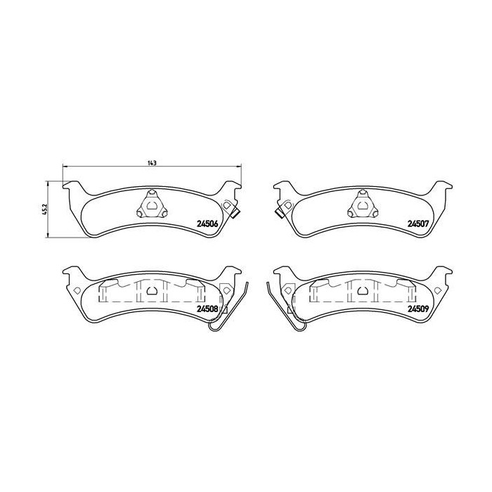 BREMBO Bremsbelagsatz, Scheibenbremse P37012