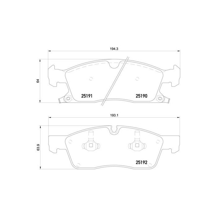 BREMBO Bremsbelagsatz, Scheibenbremse P37017