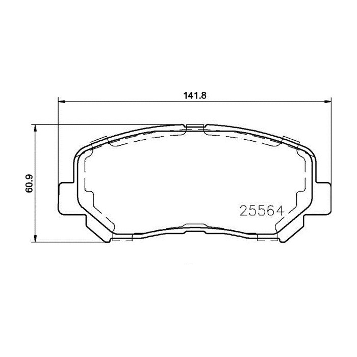 BREMBO Bremsbelagsatz, Scheibenbremse P37019