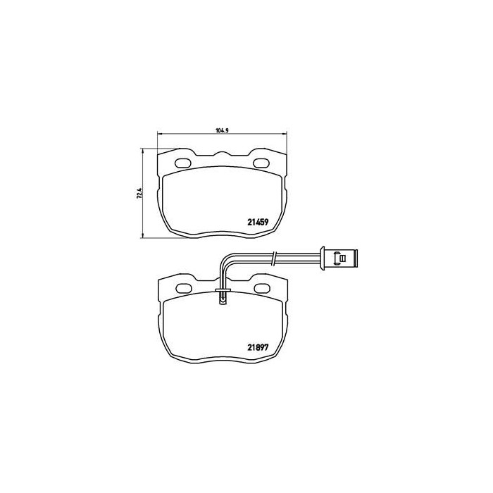 BREMBO Bremsbelagsatz, Scheibenbremse P44004