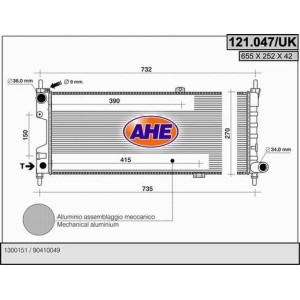 AHE Kühler, Motorkühlung 121.047/UK