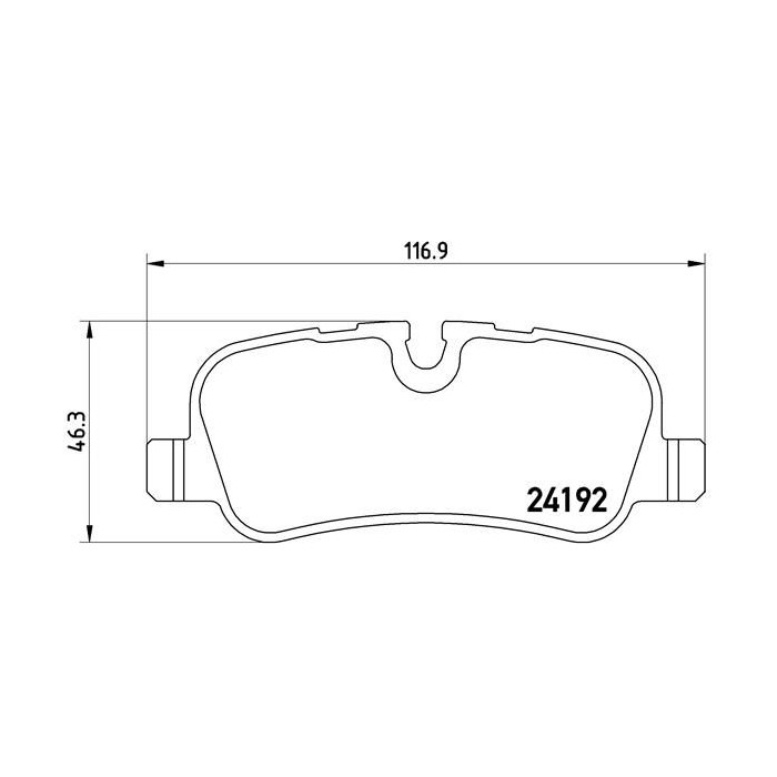 BREMBO Bremsbelagsatz, Scheibenbremse P44019