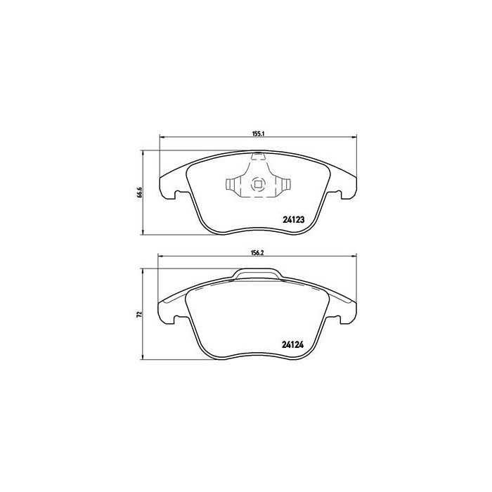 BREMBO Bremsbelagsatz, Scheibenbremse P44020