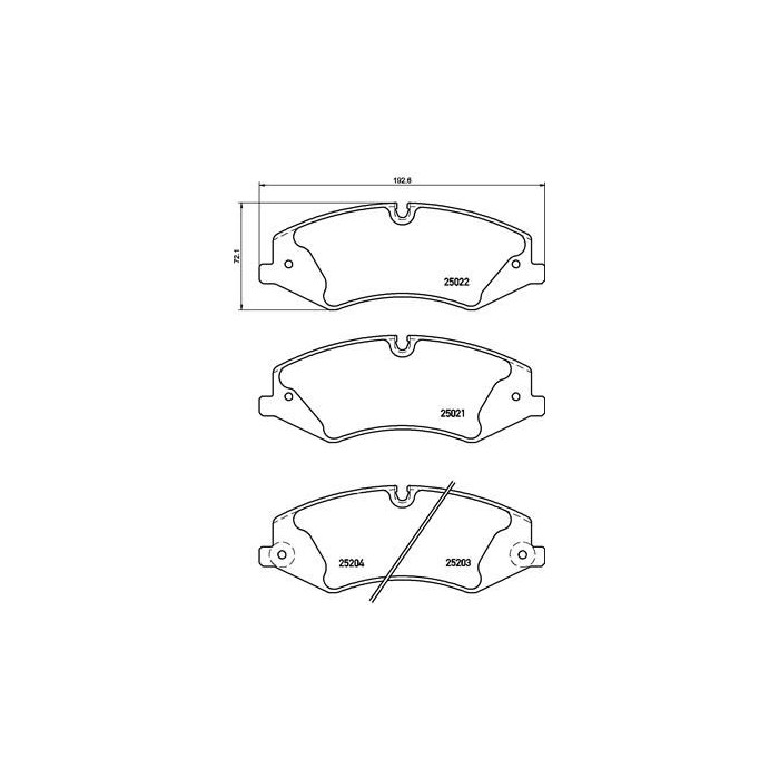 BREMBO BREMSBELÄGE, RICHTUNGSGEBUNDEN Bremsbelagsatz, Scheibenbremse P44022