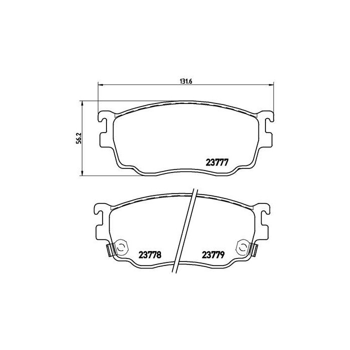 BREMBO Bremsbelagsatz, Scheibenbremse P49026