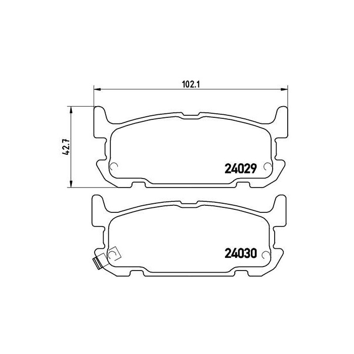 BREMBO Bremsbelagsatz, Scheibenbremse P49031