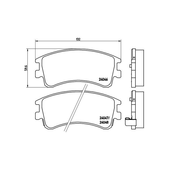 BREMBO Bremsbelagsatz, Scheibenbremse P49032