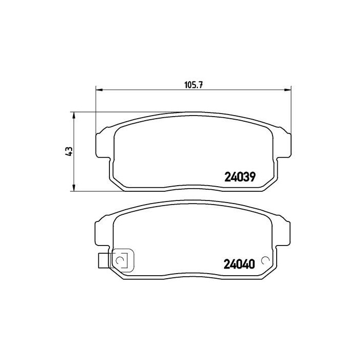 BREMBO Bremsbelagsatz, Scheibenbremse P49035